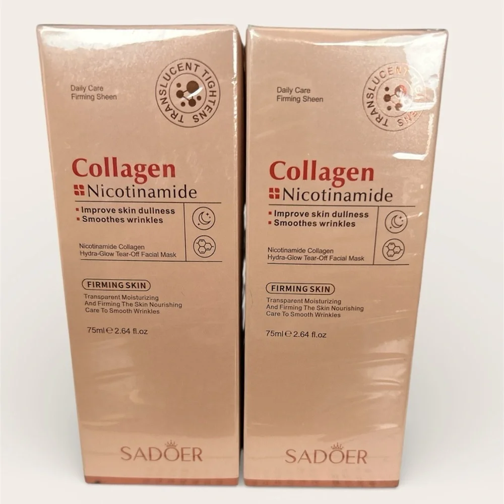 Inspirational Canvas Cosmetic Bag with (2) Sadoer Korean Tear-Off Facial Mask